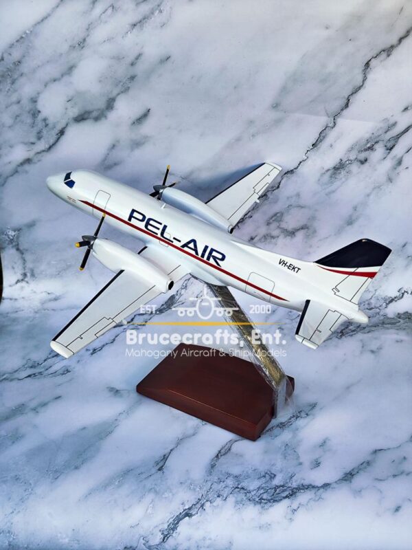 Model of Saab 340A Pel-air Aircraft with detailed craftsmanship.